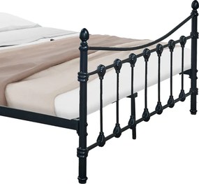 Κρεβάτι Beowulf pakoworld μαύρο μεταλλικό 150x200εκ