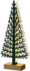 Διακοσμητικό LED Wooden small green Xmas tree (10) τεμάχια