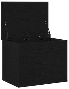 vidaXL Κουτί αποθήκευσης με καπάκι Μαύρη Δρυς 60x42x46 εκ. Κατασκευασμένο ξύλο