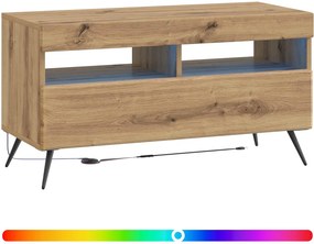 vidaXL Ντουλάπα LED Τηλεόρασης Artisan Δρυς Επεξεργασμένο Ξύλο