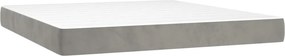 vidaXL Κρεβάτι Boxspring με Στρώμα &amp; LED Αν.Γκρι 180x200 εκ. Βελούδινο