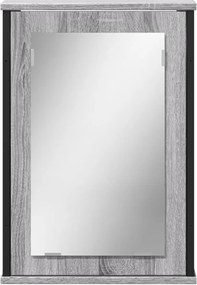vidaXL Καθρέφτης Μπάνιου Ντουλάπι Γκρι Sonoma 42x12x60 εκ Επεξ. Ξύλο