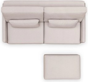 Σετ Καναπες και Πουφ Melia / Μπεζ/ 213x85x171 BOG20764