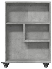 vidaXL Τρόλεϊ Αποθήκευσης Στενό Γκρι Σκυρ. 48x13x68 εκ. Επεξ. Ξύλο