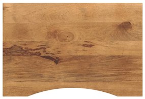 vidaXL Επιφάνεια Γραφείου Καμπύλη 100x60x2,5εκ Μασίφ Ακατ. Μάνγκο