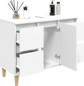 vidaXL Ντουλάπι Νιπτήρα Λευκό 80 x 33 x 60 εκ. από Επεξεργασμένο Ξύλο