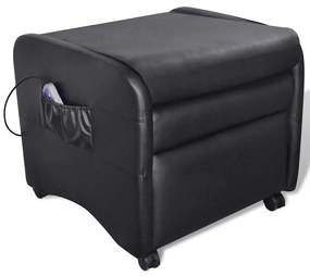 vidaXL Πολυθρόνα Μασάζ Μαύρη από Συνθετικό Δέρμα