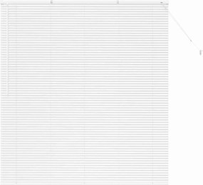 vidaXL Βενετσιάνικες Ρόδες Λευκό 175 x 160 εκ Αλουμίνιο