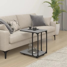 vidaXL Βοηθητικό Τραπέζι με Ρόδες Γκρι Sonoma 50x35x55,5 εκ Επεξ. Ξύλο