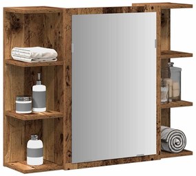 Καθρέφτης Μπάνιου με Ντουλάπι Παλιό Ξύλο 80x20,5x64 εκ
