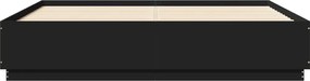 vidaXL Πλαίσιο Κρεβατιού Μαύρο 200x200 εκ. Επεξεργ. Ξύλο