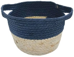 Καλάθι Με Φάσα 00.06.61183 21,5x14cm Ψάθινο Blue Mat