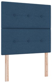 vidaXL Κρεβάτι Βάσης με Στρώμα Μπλε 120x200 εκ. Ύφασμα