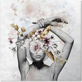 Πίνακας σε καμβά "Hidden Face" Megapap ψηφιακής εκτύπωσης 60x60x3 εκ.