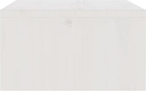 vidaXL Βάση Οθόνης Λευκή 100 x 27 x 15 εκ. από Μασίφ Ξύλο Πεύκου