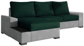 Γωνιακός καναπές Nero-Γκρι-Πράσινο-Αριστερή