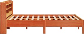vidaXL Σκελετός Κρεβ. Χωρίς Στρώμα Καφέ Κεριού 150x200 εκ Μασίφ Πεύκο