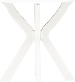 vidaXL Τραπέζι Bistro Λευκό Ø70 εκ. Πλαστικό