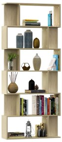 vidaXL Βιβλιοθήκη/Διαχωριστικό Sonoma Δρυς 80x24x192 εκ. Επεξ. Ξύλο