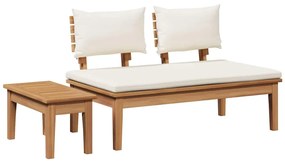 vidaXL Παγκάκι κήπου 2 pcs Καφέ Μασίφ ξύλο teak