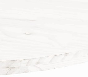 vidaXL Επιφάνεια Τραπεζιού Οβάλ Λευκή 110x55x2,5 εκ. Μασίφ Ξύλο Πεύκου