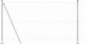 vidaXL Τεντώτο με στήριγμα Ασημί 1,2 x 10 m Ατσάλι