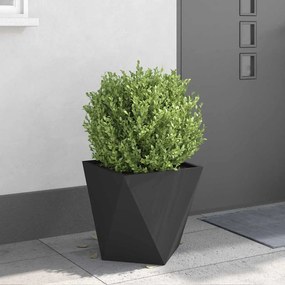 vidaXL Γλάστρα 2 τμχ. Μαύρο 40 x 40 x 40 cm Ατσάλι