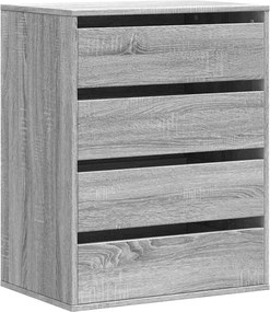 vidaXL Συρταριέρα Γκρι Sonoma 60x41x76 εκ. από Επεξεργ. Ξύλο