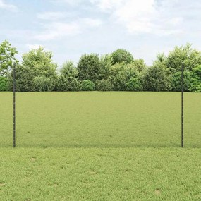 vidaXL Σετ Φράχτη Γκρι 120x2500 εκ Ατσάλι με Επικάλυψη Σκόνης