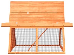 vidaXL Κλουβί Κουνελιών 152x128x108 εκ. από Μασίφ Ξύλο Πεύκου/Ελάτης