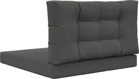 vidaXL Μαξιλάρι Καναπέ Εξωτερικού Χώρου 2 pcs Ανθρακί Πολυεστέρας