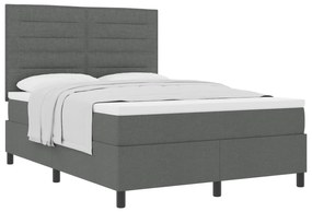 vidaXL Σκούρο Γκρι Κρεβάτι με Στρώμα 140x200 cm Υφασμα