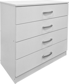 Σετ Κρεβατοκάμαρας Athos λευκό με Κρεβάτι 90x190εκ Σετ 3τεμ