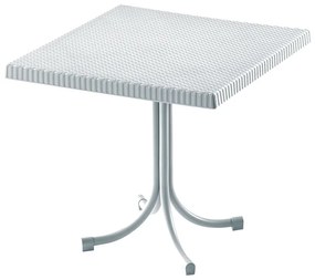RONY Τραπέζι Κήπου - Βεράντας Άσπρο, Επιφάνεια PP, Βάση Μέταλλο  80x80x73cm [-Άσπρο-] [-Μέταλλο/PP - ABS - Polywood-] Ε394,2