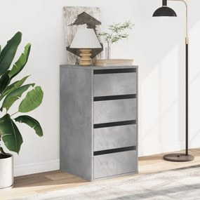 vidaXL Συρταριέρα Γκρι Σκυροδέματος 40x41x76 εκ. Επεξεργ. Ξύλο