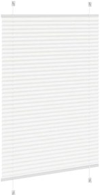 vidaXL Πλισέ περσίδα Λευκό 90x150 cm Πλάτος υφάσματος 89,4 cm