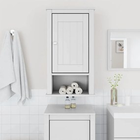 vidaXL Ντουλάπι Μπάνιου Επιτοίχιο BERG Λευκό 40x27x71,5 εκ Μασίφ Πεύκο