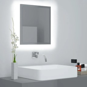 Καθρέφτης Μπάνιου με LED Γυαλ. Γκρι 40x8,5x37 εκ. Ακρυλικός