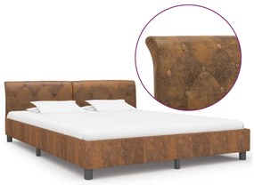 vidaXL Πλαίσιο Κρεβατιού Καφέ 180 x 200 εκ. από Συνθετικό Καστόρι