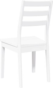 vidaXL Καρέκλες τραπεζαρίας 2 τεμάχια Λευκό μασίφ ξύλο καουτσούκ