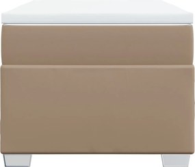 vidaXL Κρεβάτι Boxspring με Στρώμα Καπουτσίνο 100x200εκ.από Συνθ.Δέρμα
