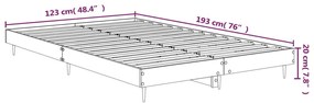 Πλαίσιο Κρεβατιού Χωρ. Στρώμα Sonoma Δρυς 120x190 εκ. Επ. Ξύλο - Καφέ