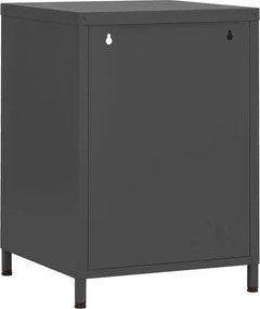vidaXL Κομοδίνο Ανθρακί 35 x 35 x 51 εκ. από Ατσάλι