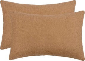 vidaXL Κάλυμμα Μαξιλαριού 2 pcs HEERLEN Μπεζ 50 x 70 cm Μπουκλέ
