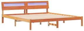vidaXL Σκελετός Κρεβατιού Καφέ κεριού 180 x 200 cm Μασίφ ξύλο πεύκου