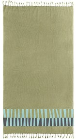 Πετσέτα Θαλάσσης - Παρεό Pestemal 23 Khaki Guy Laroche Θαλάσσης 90x170cm 100% Βαμβάκι