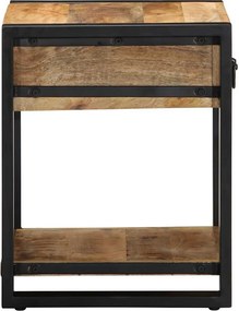 vidaXL Side Table 40x40x50 cm Στερεό ακατέργαστο ξύλο Mango