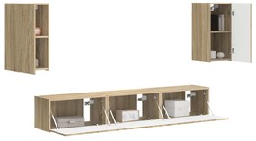vidaXL Σετ επίπλου τηλεόρασης 5 pcs Δρύς Sonoma Επεξεργασμένο ξύλο