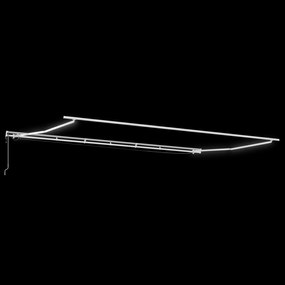 vidaXL Ανασυρόμενη Τέντα  με LED Πορτοκαλί και Καφέ 600x350 εκ