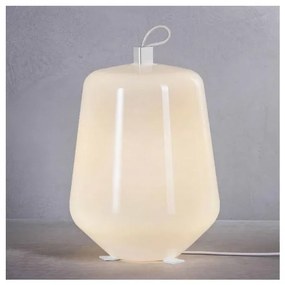 Επιτραπέζιο Φωτιστικό LED 13W Dimmer Φυσητό Γυαλί Μέταλλο Χρώμιο Luisa T3 Prandina-1C50000310101-Λευκό 1C50000310101